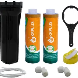 krplus Pre Filter Complete Set + 9" MLT Thread Candle, For RO,UV Water Purifier, Black Solid Filter Cartridge-picture-17