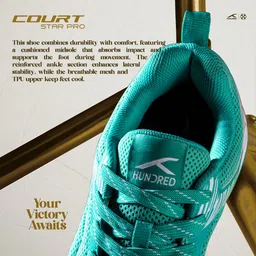 hundred Court Star Pro Non Marking Badminton Shoes For Men image 5