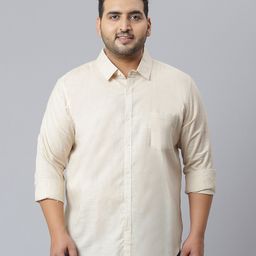instafab plus Men Regular Fit Solid Spread Collar Casual Shirt-picture-37