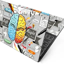 FineArts HD Printed Full Panel Laptop Skin Sticker Vinyl Fits Size Upto 15.6 inches No Residue, Bubble Free - left right brain analysis Vinyl Laptop Decal 15.6-picture-35