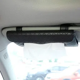 idona creation Leather Car Sun Visor Back Seat Tissue Napkin Box Holder Interior Car Accessoris Vehicle Tissue Dispenser image 2