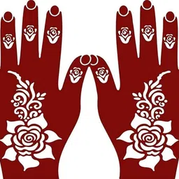 bittu creation MENDI_F128 MENDI_F128 Hand Mehndi Stencil Stencil-picture-35