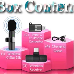 bass bling Wireless Lavalier Microphone for Type-C Phone, Plug-Play Wireless Mic Microphone image 4