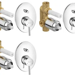 parryware Agate concealed Diverter Body with Concealed Upper Part set of 3 pic 197 Agate Diverter with upper trim | Hot and Cold Basin Mixer | Complete set Diverter Faucet-picture-11