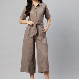 cottinfab Striped Women Jumpsuit image 1