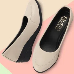 FAUSTO Round Toe Wedge Heeled Pumps-picture-27