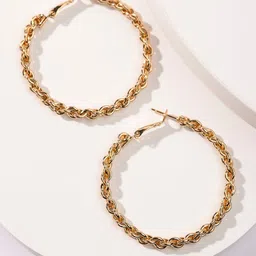 PRITA BY PRIYAASI Gold Plated Hoop Earrings-picture-27