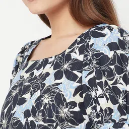 RAASSIO Floral Print Pure Cotton Crop Top image 2