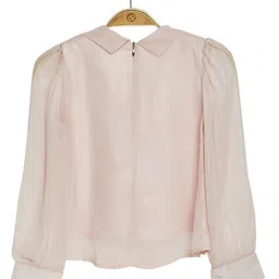 Peppermint Tie Up Sleeves Puff Sleeve Top image 2