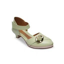 BAESD Girls Tie Knotted Pointed Toe Block Pumps image 2