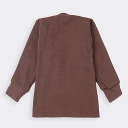 Lux Cottswool Boys Pack Of 2 Brown Solid Cotton Thermal Tops image 2
