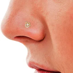 avsar Rashi 18kt Diamond Yellow Gold Nose Wire image 4