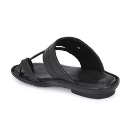 Azzaro Black Men Black & White Thong Flip-Flops image 4