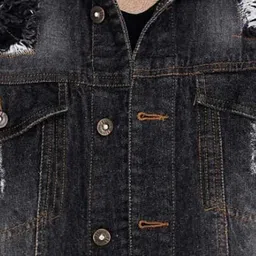 arbia funki Men Solid Denim Casual Jacket image 4