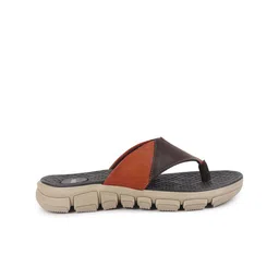 FAUSTO Men Brown & Black Thong Flip-Flops image 4