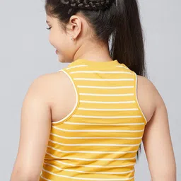 Stylo Bug Yellow Striped Crop Top image 5