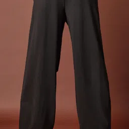 dockstreet Men Solid Black Track Pants image 2