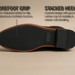 kraasa Men’s Stylish Vegan Leather with Side Zipper Boots For Men image 3