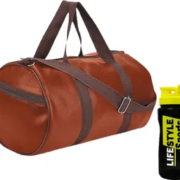 20 L Gym Duffel Bag - Gym Bag Combo With Protein Gallon Bottle Sports Gym Bag Shaker Home Gym Kit - Orange, Yellow-image-58