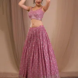 tasrika Embroidered Semi Stitched Lehenga Choli image 4