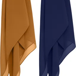 matifa Georgette Solid Multicolor Women Dupatta-picture-30