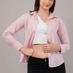 eversoft flow Women Comfort Fit Fit Striped Casual Shirt image 3