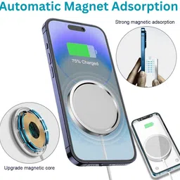 gophone Wireless Charger, 15W Qi Fast Wireless Charging Pad With QC Adapter Charging Pad Charging Pad image 3