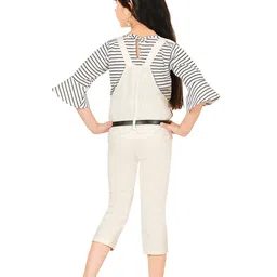 BURBN Girls Graphic Printed Top With Dungarees image 3