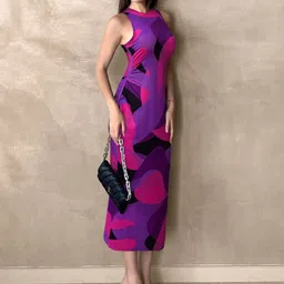 v b fab Women Bodycon Purple Maxi/Full Length Dress image 3