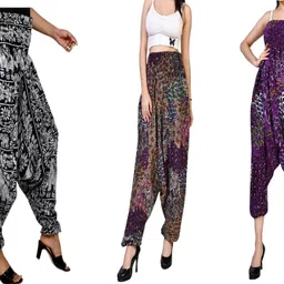 fusfus Printed Rayon, Cotton Women Harem Pants-picture-25