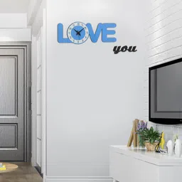 olive tree Love You 8 Inches Stylish Wooden Clock image 1