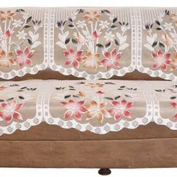 ar exclusive Polyester Floral 3+1+1 Seater Sofa Cover image 2