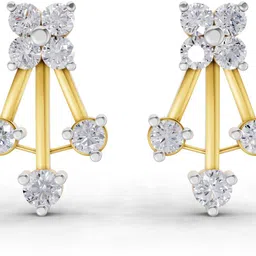 Sparkles Certified Lab Grown Diamond Yellow Gold 14kt Stud Earring-picture-16
