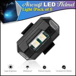 brxr LED Strobe Helmet Aircraft Signal Light with 3 Flashing Modes, USB Rechargeable Dash Light Motorbike LED (12 V, 20 W)-picture-22