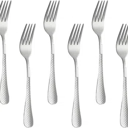 oicia Nw1_Silver Small Cutlery Forks, Table Forks, Appetizer Fork Stainless Steel Fruit Fork Set image 1