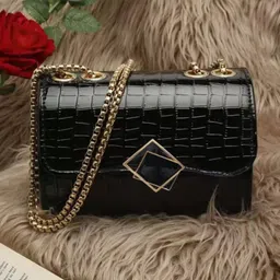 fargo Black Women Sling Bag Women's Leatherette Sling Bag (Black)-picture-21
