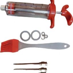 uvari Meat Injector Syringe - 3 Marinade Injector Needles for BBQ Grill, Butter balling BBQ Injector image 1