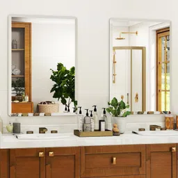 plantex Rectangle Shape Mirror for Wash Basin/Mirror for Wall/Bedroom - (18 x 15 inch) Bathroom Mirror image 3