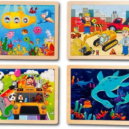 hemanthenterprise Wooden Jigsaw Puzzles For Kids [ Set Of 4] | Educational Jigsaw Puzzles 96 PCS-picture-26