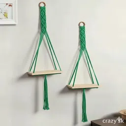 crazy sk Home Decor wall decorated item Triangle Floating Shelves - Set of 2 Pack of 2 image 2