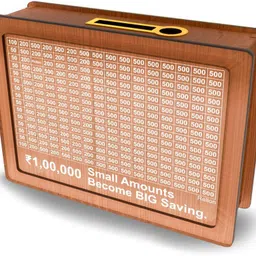 romj Wooden Money Saving Box | Cash Saver Money Box with Counting Target Coin Bank-picture-11