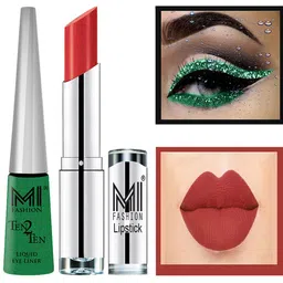 MI FASHION Ten2Ten Liquid Eyeliner 04 & Creme Matte Lipstick - 04 image 1
