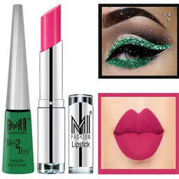 MI FASHION Ten2Ten Liquid Eyeliner 04 & Creme Matte Lipstick - 17 image 1