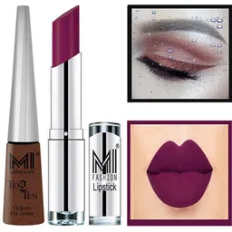 MI FASHION Ten2Ten Liquid Eyeliner 05 & Creme Matte Lipstick - 12 image 1