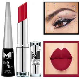 MI FASHION Ten2Ten Liquid Eyeliner 01 & Creme Matte Lipstick - 13 image 1