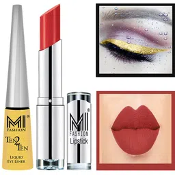 MI FASHION Ten2Ten Liquid Eyeliner 02 & Creme Matte Lipstick - 04 image 1