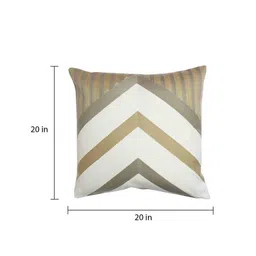Brown Striped Cotton 20 x 20 Inches Cushion Covers (Set of 5) by Jamio Firati image 3