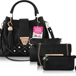 Women Black Messenger Bag - Mini-image-1