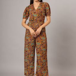 BRINNS Printed V-Neck Basic Jumpsuit-picture-40