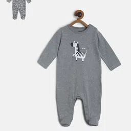 MINI KLUB Infant Boys Pack of 2 Printed Cotton Sleepsuit-picture-47
